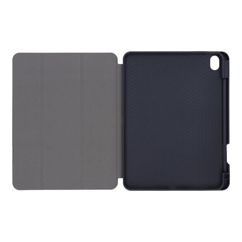 Apple iPad Air 4 2020 10.9 - Triple Folding Leather Case with TPU Pen Slot Black