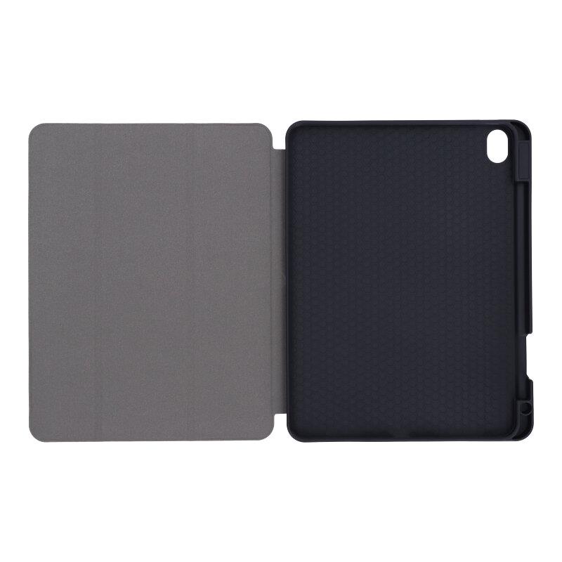 Apple iPad Air 4 2020 10.9 - Triple Folding Leather Case with TPU Pen Slot Dark Blue