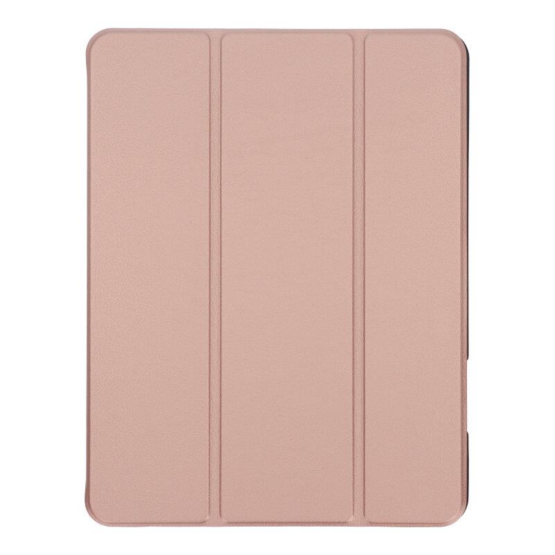 Apple iPad Air 4 2020 10.9 - Triple Folding Leather Case with TPU Pen Slot Rose Gold
