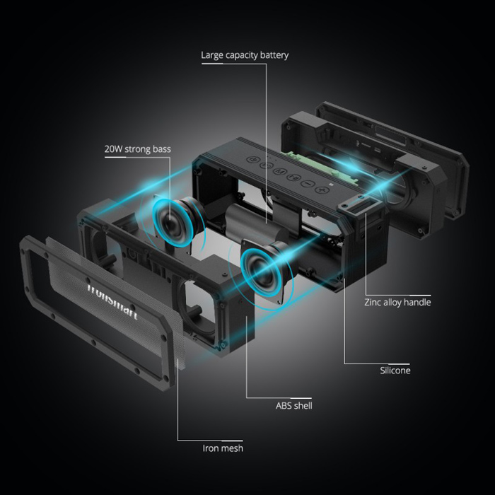 TRONSMART φορητό ηχείο Element Force+ 40W, Bluetooth/NFC, 6600mAh, μαύρο 322485