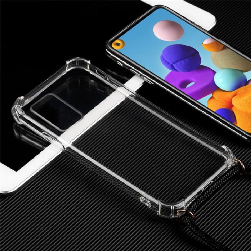 Samsung A326 Galaxy A32 5G - Θήκη Σιλικόνης Cross Shoulder Διάφανη