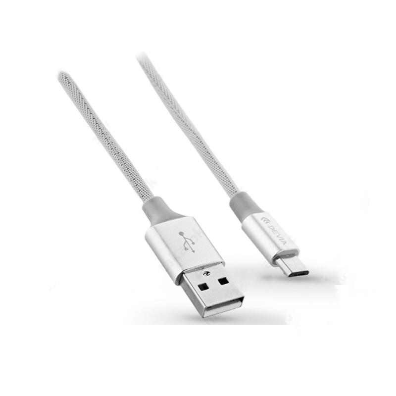 Devia - Pheez Series EC100 USB to Micro Cable Gray (5V, 2.4A, 25CM)