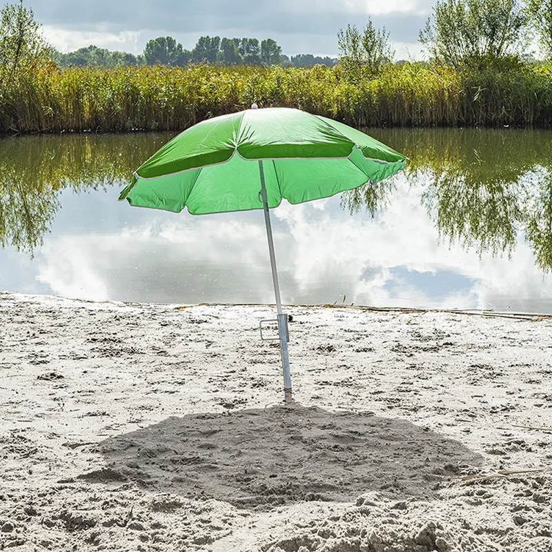 PROPLUS βάση ομπρέλας παραλίας 360816 για κοντάρι διαμέτρου 31-35mm, μεταλλική, ασημί 360816