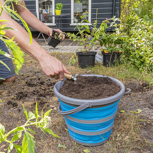 PROPLUS πτυσσόμενος κάδος 370307, 10L, μπλε/γκρι 370307