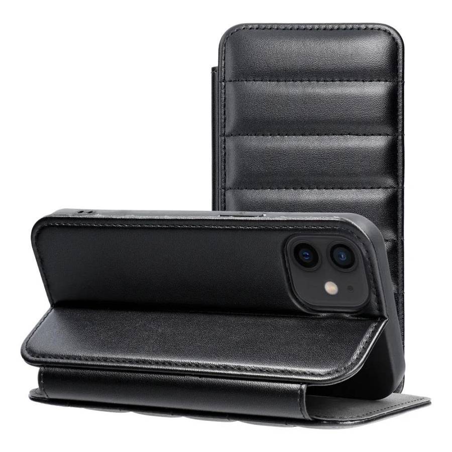 Apple iPhone 14 Plus - Θήκη Book Style Puffer Μαγνητική Μαύρη