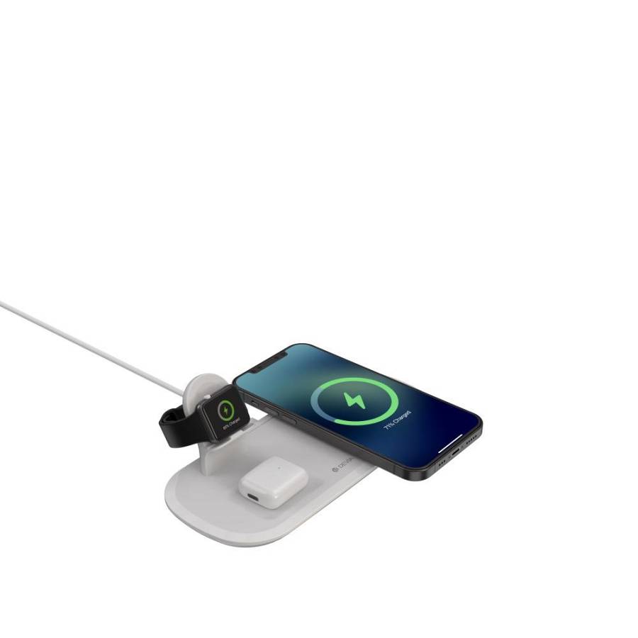 Devia - Smart 3in1 wireless charger 12W white