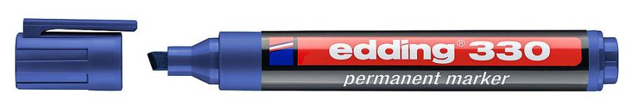 EDDING ανεξίτηλος μαρκαδόρος 330, 1-5mm, επαναγεμιζόμενος, μπλε 4-330010