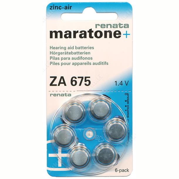 ΜΠΑΤΑΡΙΑ ΓΙΑ ΑΚΟΥΣΤΙΚΟ ΒΑΡΗΚΟΪΑΣ 675 Blister 6 τεμ