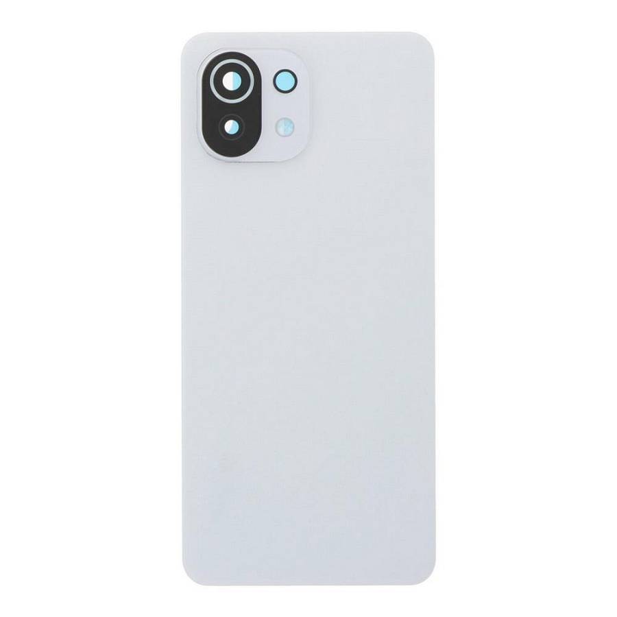 XIAOMI Mi 11 Lite 5G / Mi 11 Lite NE 5G - Battery cover + Adhesive + Camera Lens White High Quality OEM