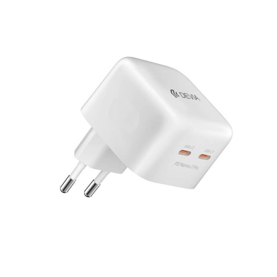Devia - Wall charger Extreme PD 45W 2x USB-C white