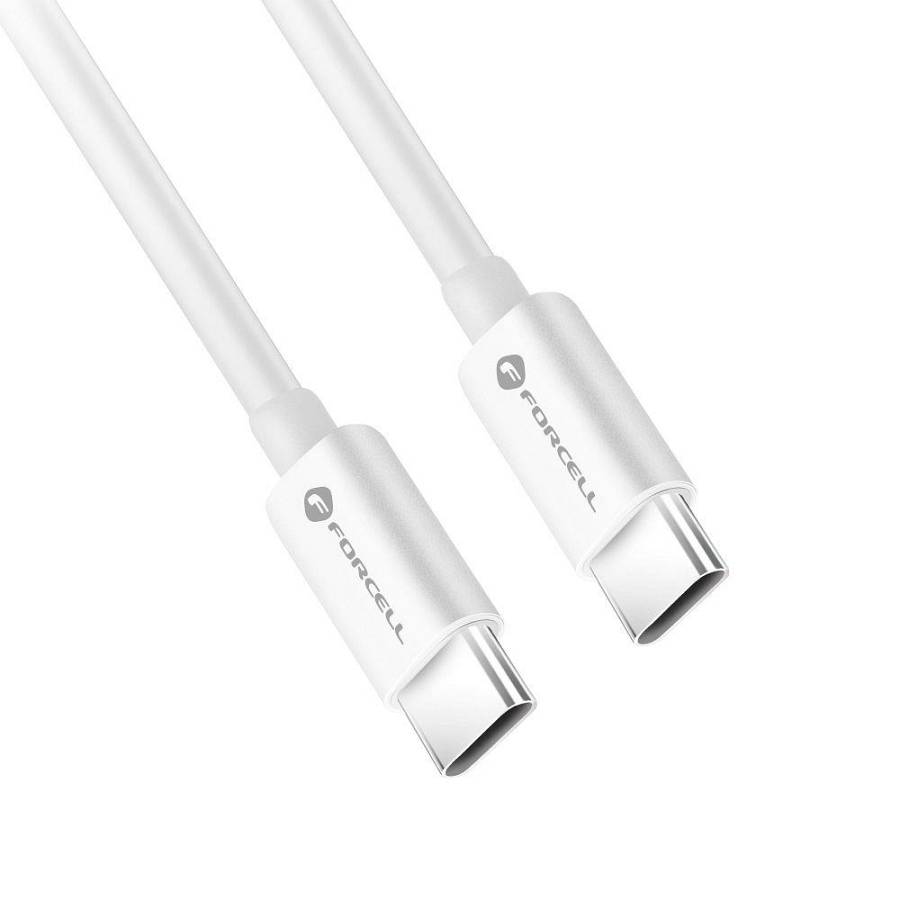 Forcell - Cable Type C to Type C QC4.0 5A/20V PD 100W C339 1m White