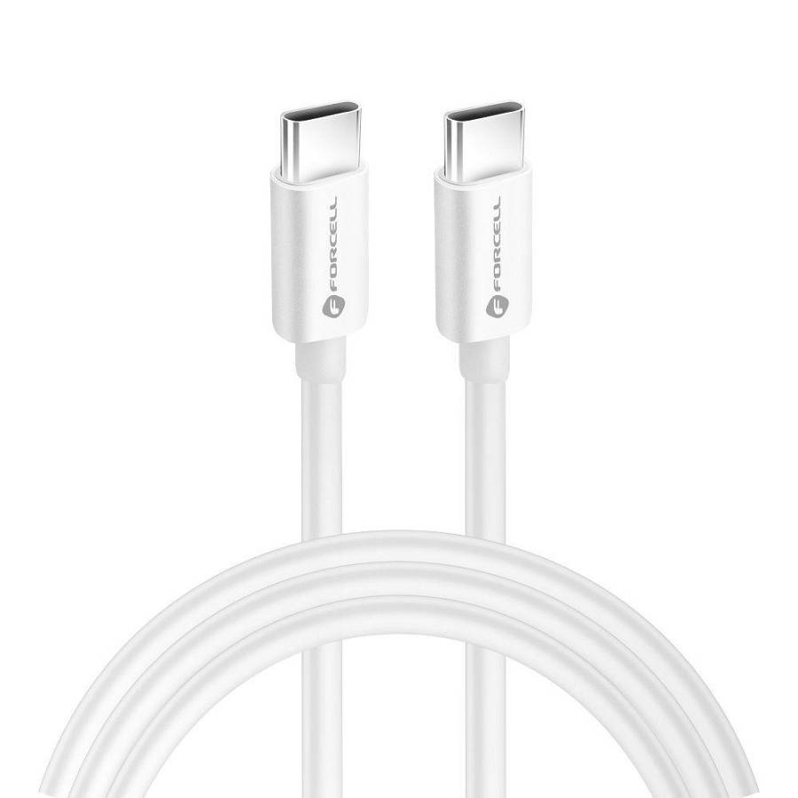 Forcell - Cable Type C to Type C QC4.0 5A/20V PD 100W C339 1m White