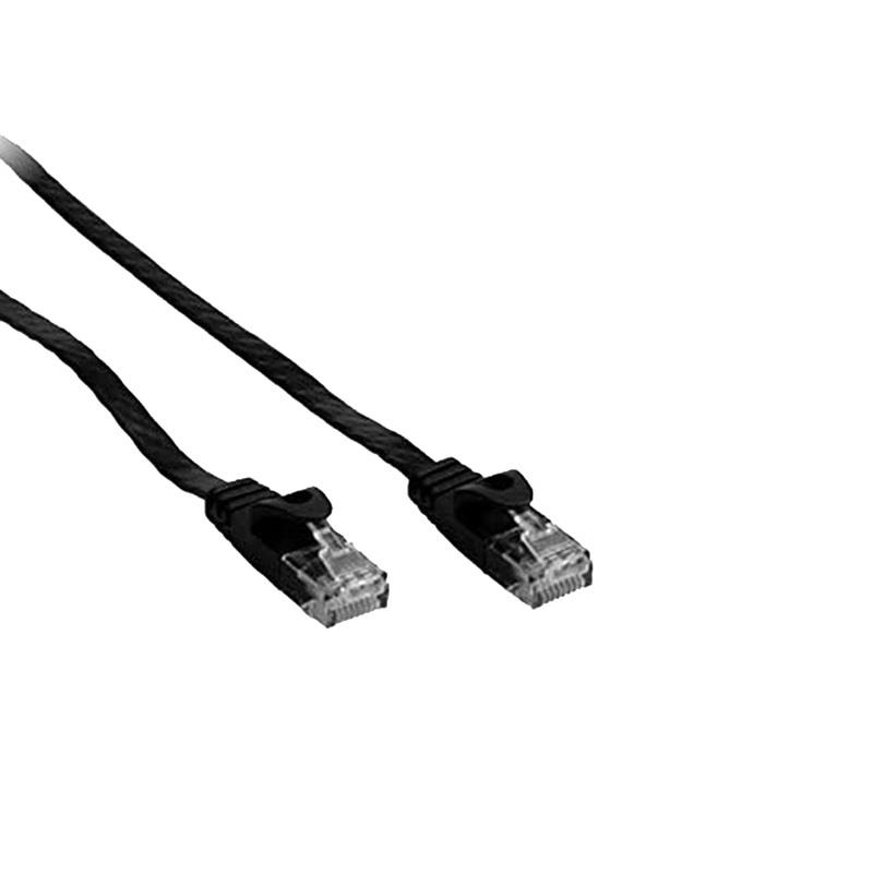 G&BL CAT 6 Network Cable U/UTP, Flat, 30AWG, Pure Copper, Black, L.2,0 m