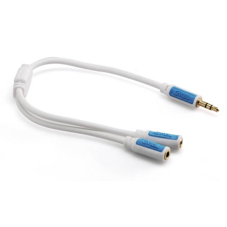 G&BL Audio cable JACK 3.5 m - 2 JACK 3.5 f L.0,2m