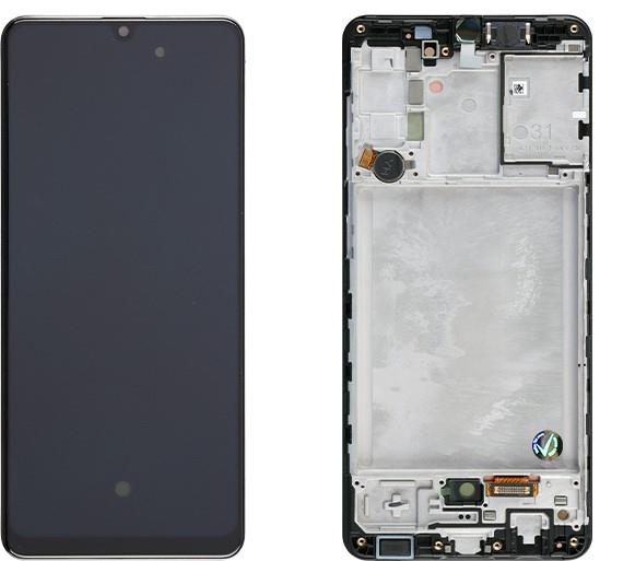 Samsung A315 Galaxy A31 - LCD Touch Black with Frame Original GH82-22905A/22761A/24455A/24406A Service Pack