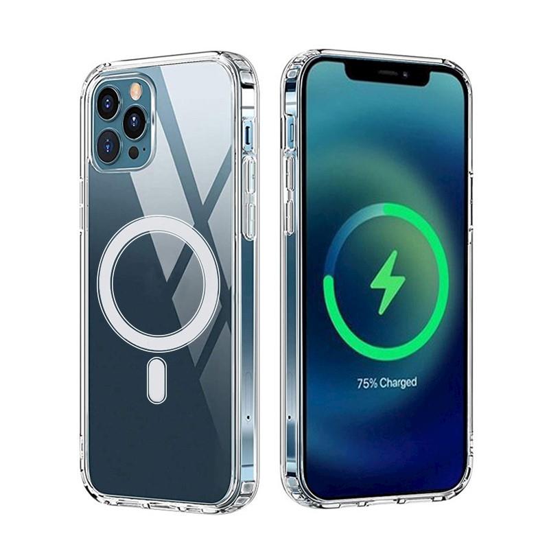 Apple iPhone 16 - Anti Shock 1,5mm Magsafe case Transparent Big Hole