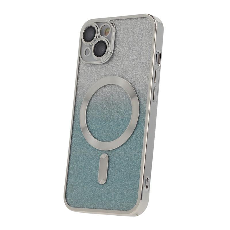Apple iPhone 15 Pro - Glitter Chrome Magsafe case Silver Gradient