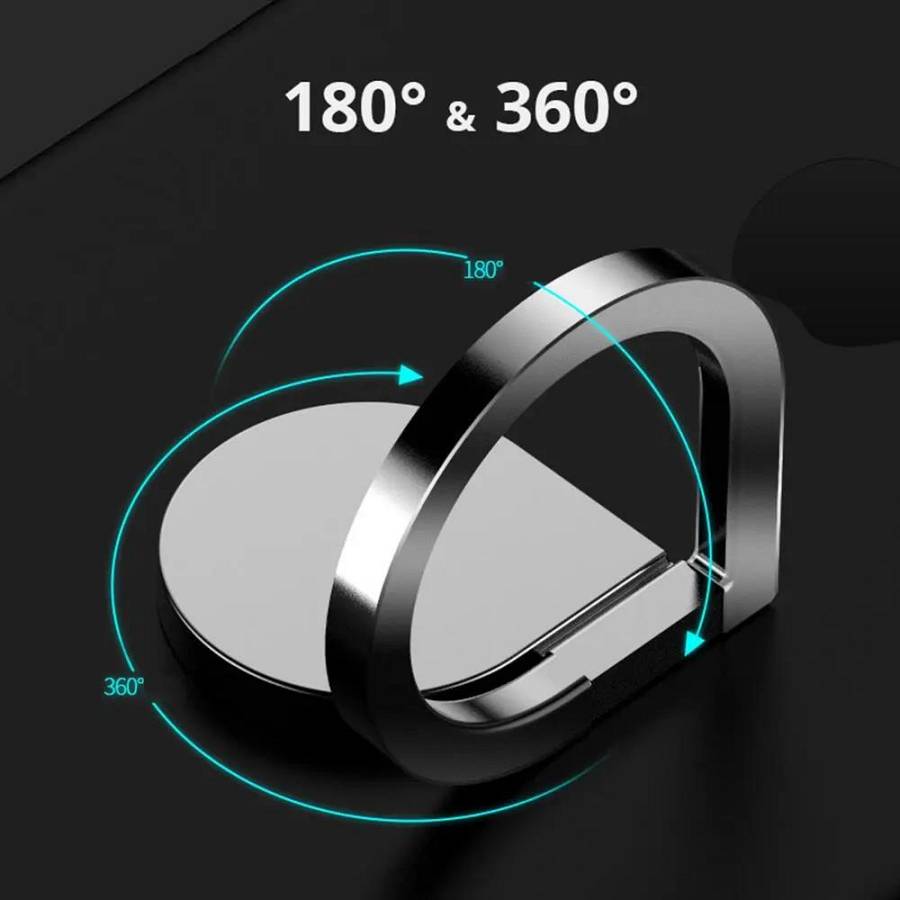Techsuit - Phone Ring - Water Drop Design, 360° Rotation, 3M Adhesive, Matte Finish, Zinc Alloy - Pink