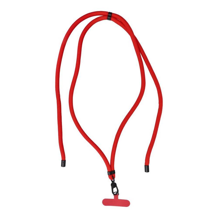 SWING (8mm) Phone lanyard, Phone pendant,adjustable length,cord length 165cm on the shoulder or neck red