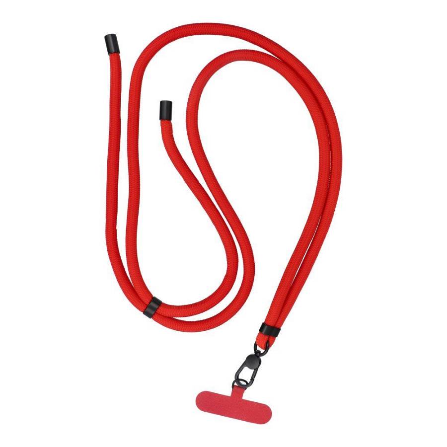 SWING (8mm) Phone lanyard, Phone pendant,adjustable length,cord length 165cm on the shoulder or neck red