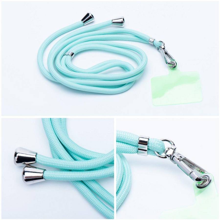 SWING (6mm) Phone lanyard, Phone pendant,adjustable length,cord length 165cm on the shoulder or neck lite-green