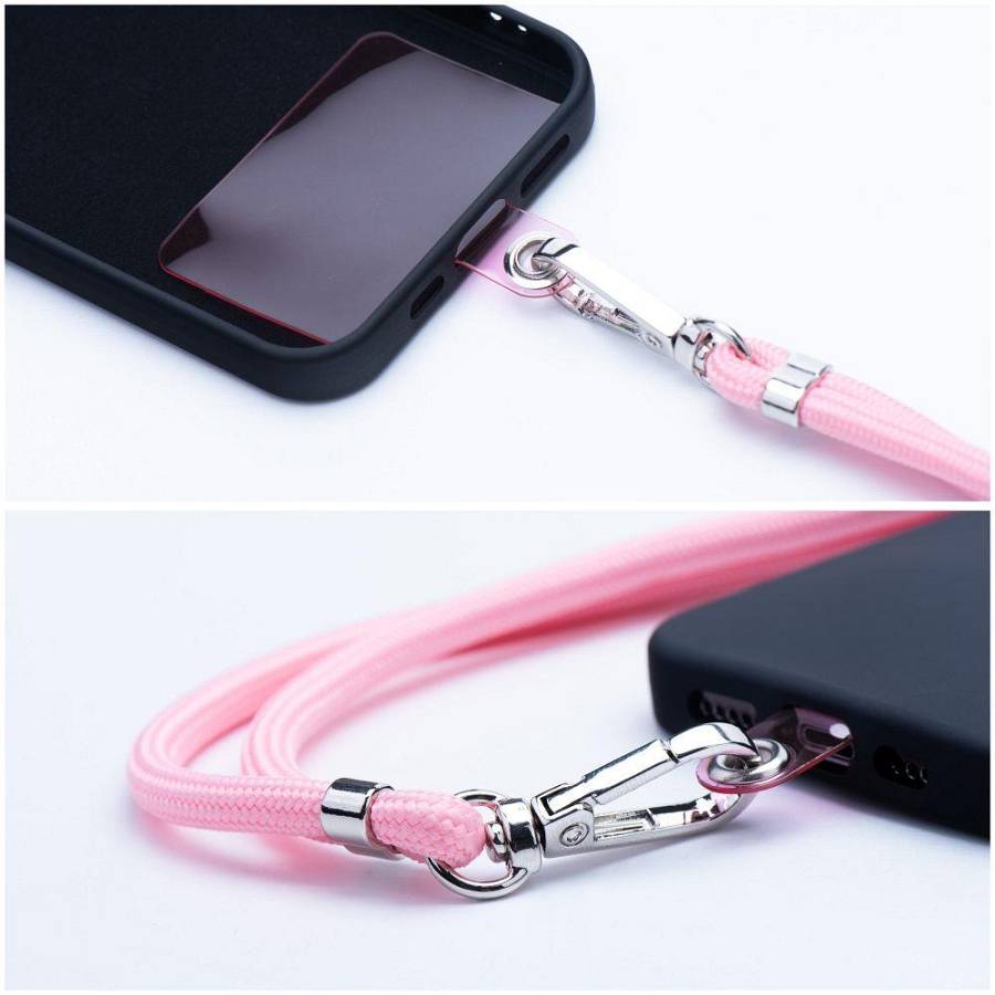 SWING (6mm) Phone lanyard, Phone pendant,adjustable length,cord length 165cm on the shoulder or neck lite Pink