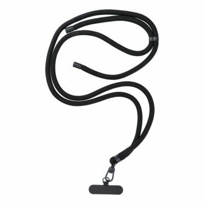 SWING (8mm) Phone lanyard, Phone pendant,adjustable length,cord length 165cm on the shoulder or neck black