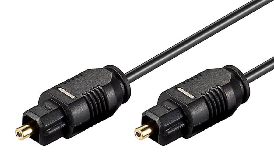 GOOBAY καλώδιο ήχου Toslink 50563, gold plated, 2.2mm, 0.5m, μαύρο 50563