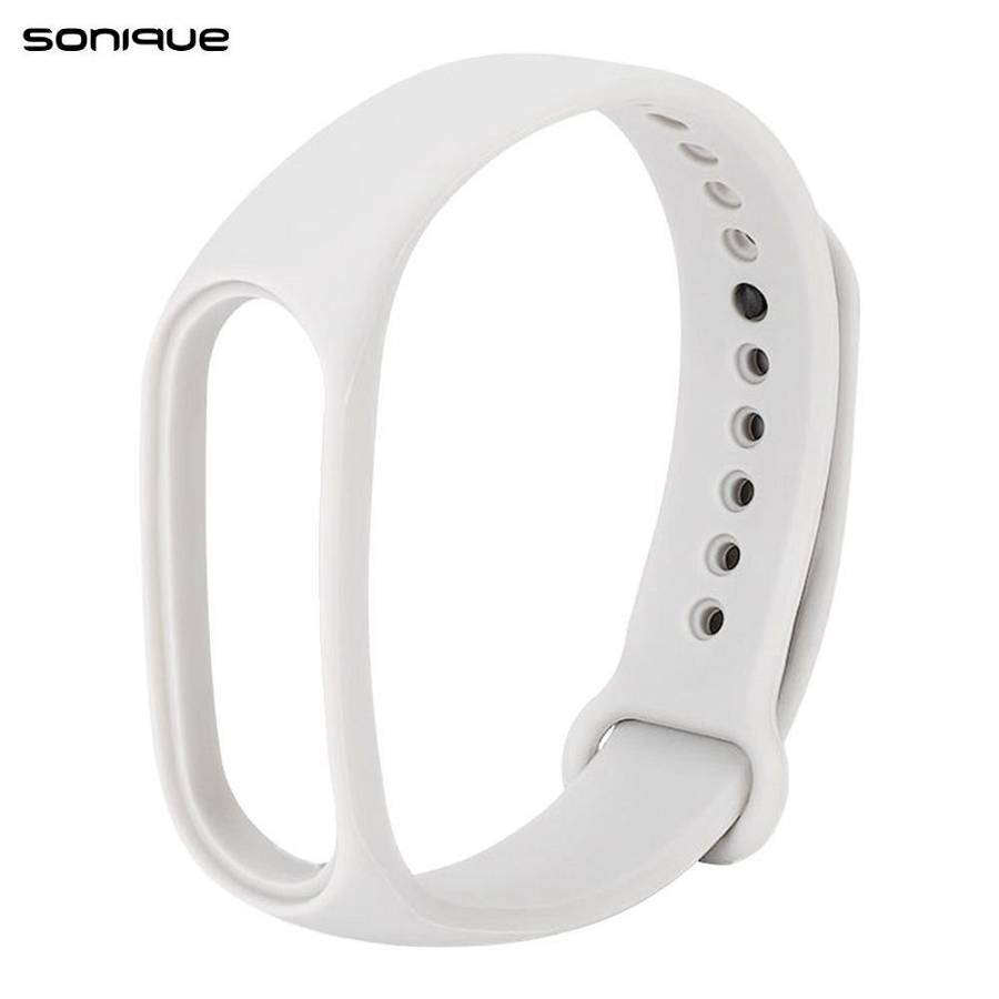Λουράκι Σιλικόνης Sonique Color για Xiaomi Mi Band 3/4 Λευκό
