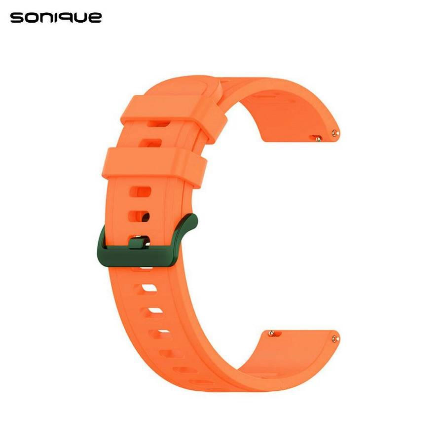 Λουράκι Σιλικόνης Soft Band Sonique 20mm για Amazfit GTS/GTS 2/GTS 2e/GTS 2mini/GTS3/GTR 42MM/BIP U/BIP/BIP lite/ZEPP E Πορτοκαλί