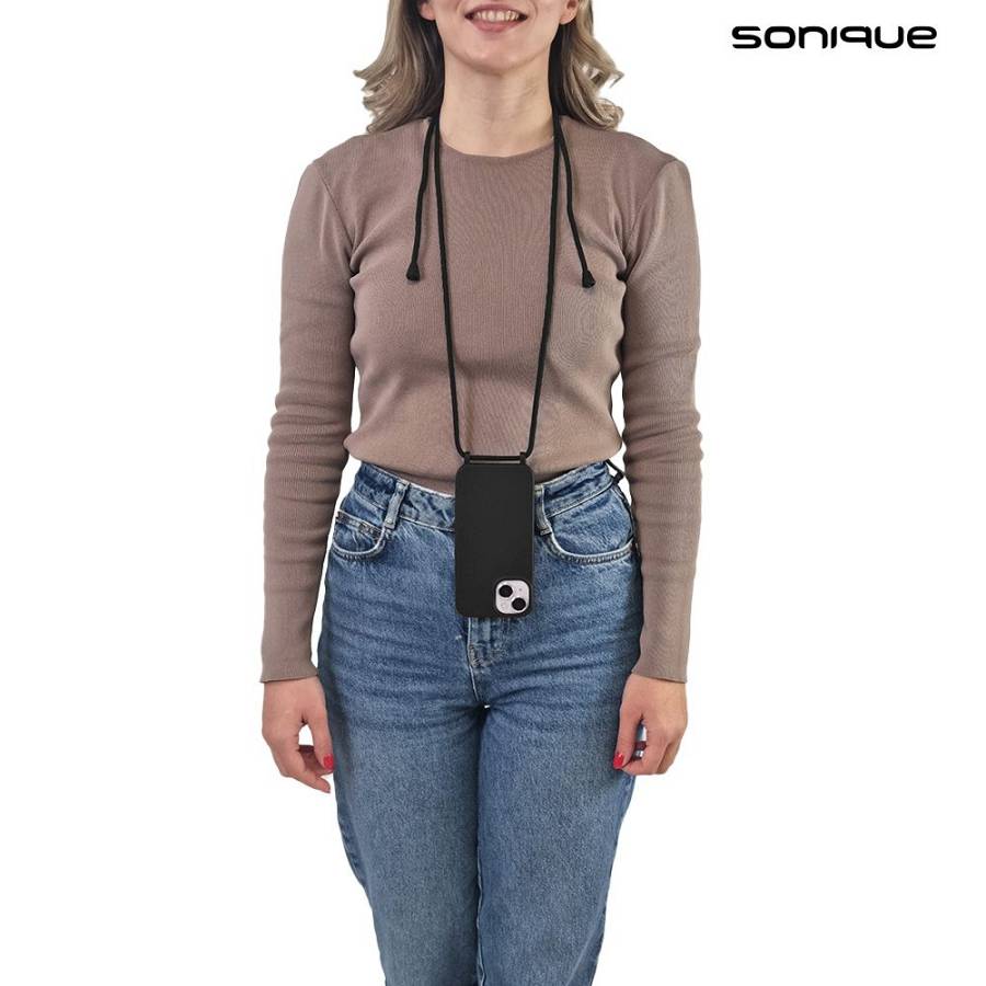 Θήκη Σιλικόνης με Κορδόνι CarryHang Sonique Samsung Galaxy A05s 4G Μαύρο