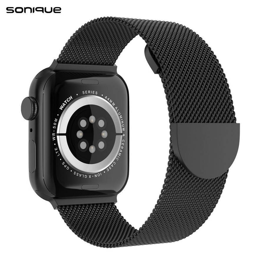 Λουράκι Stainless Steel Milanese Classic Sonique για Apple Watch (38/40/41MM) Μαύρο