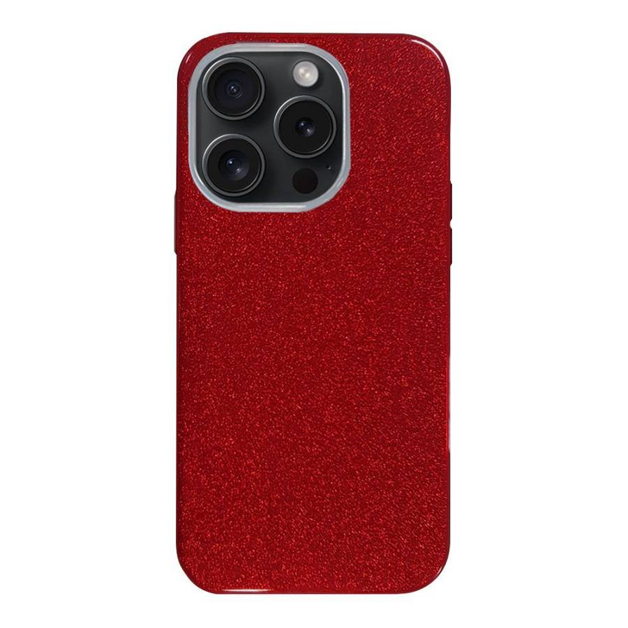 Θήκη Σιλικόνης Sonique Shiny Apple iPhone 15 Pro Κόκκινο