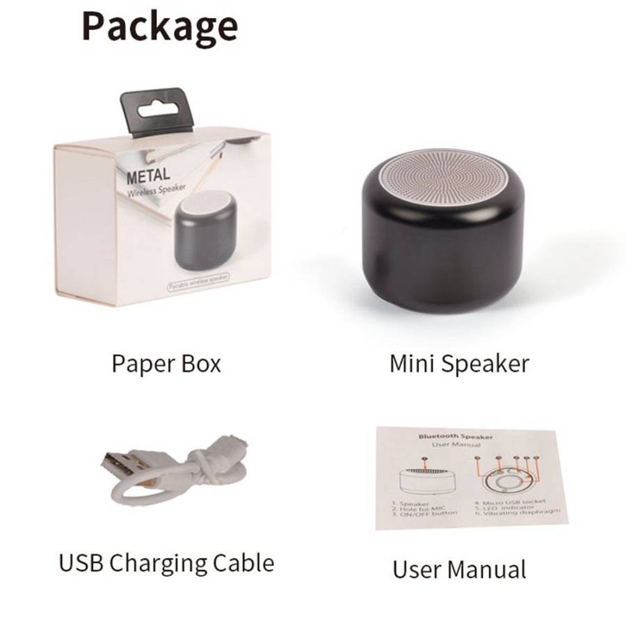 Ηχείο Bluetooth Sonique Mini TWS Single Luxury Beat Ασημί