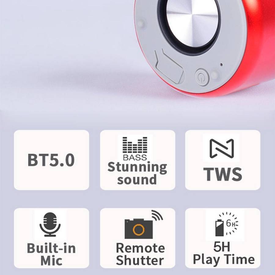 Ηχείο Bluetooth Sonique Mini TWS Single Luxury Beat Μαύρο