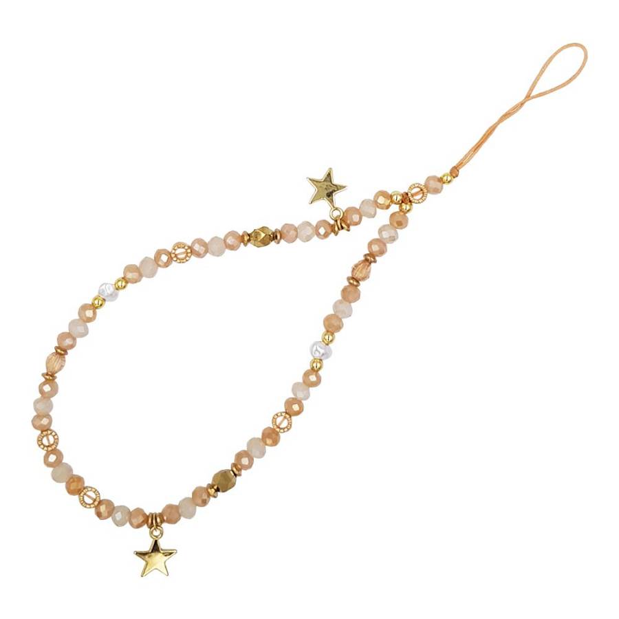 Βραχιόλι Λουράκι Sonique Thera από Ακρυλικό Γυαλί & Μέταλλο 32cm για Κινητό Μπεζ