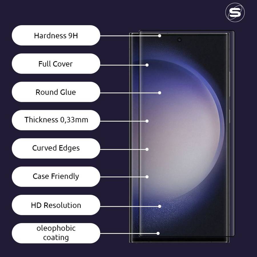 Curvy Glass Sonique Premium Series HD Full Cover 9H Google Pixel 7 Pro Μαύρο