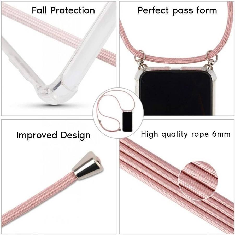 Θήκη Σιλικόνης με Κορδόνι Sonique Armor Clear Apple iPhone 16 Pro Μπλε Σκούρο