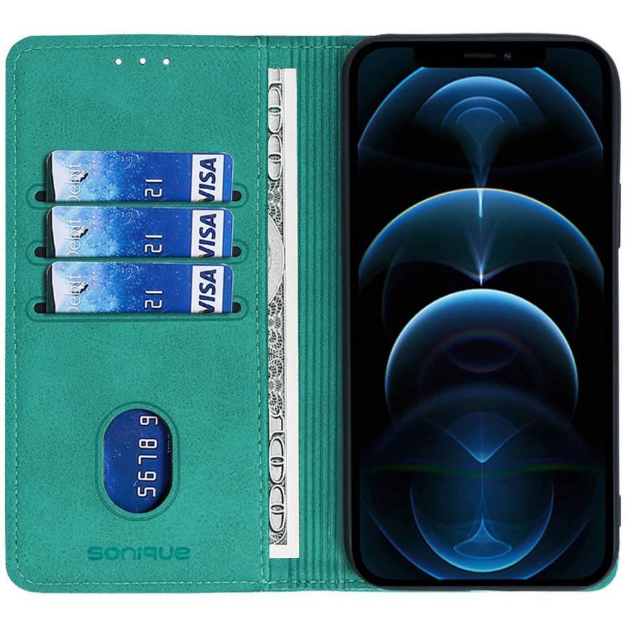 Θήκη Πορτοφόλι Vintage Magnet Wallet Sonique Samsung Galaxy S24 FE Βεραμάν