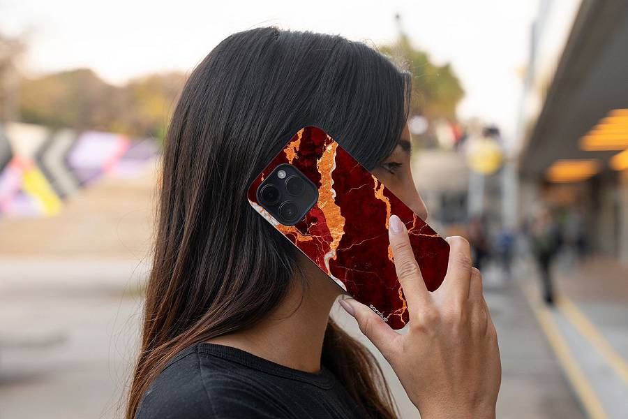Θήκη Sonique Marble Series για Apple iPhone 13 Pro Max Κόκκινο