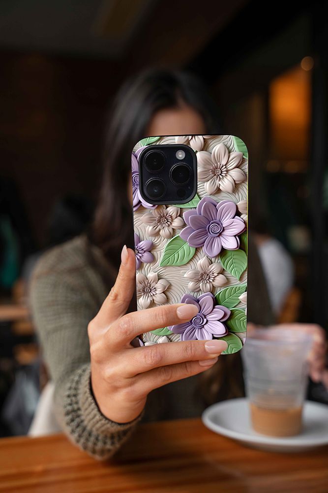 Θήκη Sonique 3D Flower Series για Apple iPhone 13 Mini Βιολετί