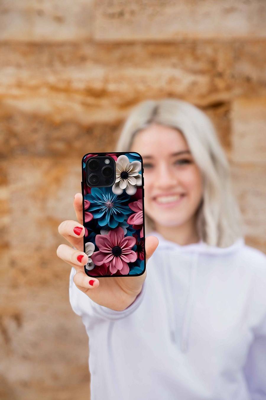 Θήκη Sonique 3D Flower Series για Apple iPhone 13 Pro Max Ροζ 01