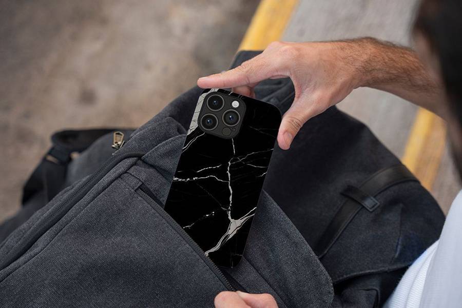 Θήκη Sonique Marble Series για Apple iPhone 12 Pro Μαύρο