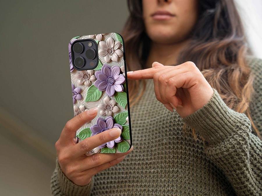 Θήκη Sonique 3D Flower Series για Apple iPhone 12 Pro Βιολετί