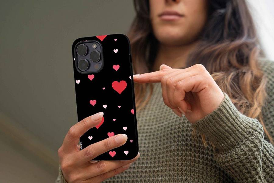 Θήκη Sonique Heart Series για Apple iPhone 12 Μαύρο