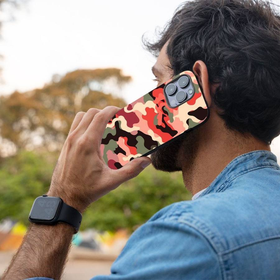 Θήκη Sonique Camouflage Army Series για Apple iPhone 12 Κόκκινο