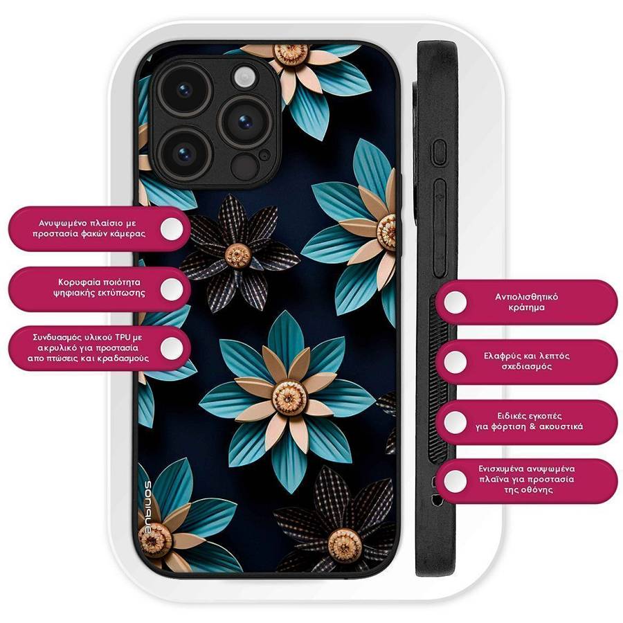 Θήκη Sonique 3D Flower Series για Realme 12 5G / Realme 12x Γαλάζιο