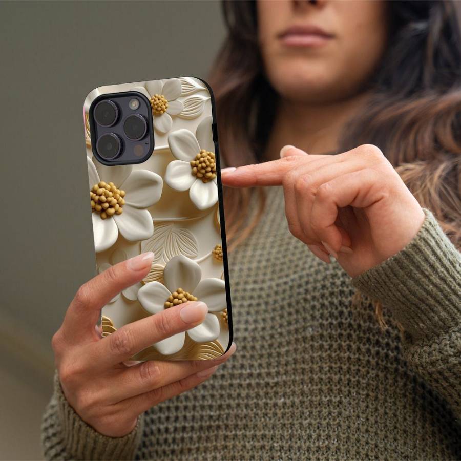 Θήκη Sonique 3D Flower Series για Realme C65 4G Λευκό