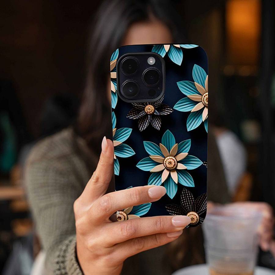 Θήκη Sonique 3D Flower Series για VIVO Y35 4G / VIVO Y22 / VIVO Y22S Γαλάζιο