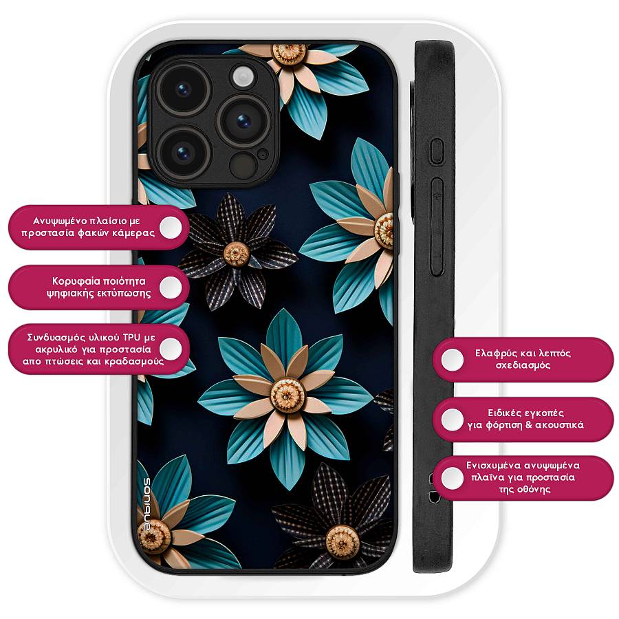 Θήκη Sonique 3D Flower Series για Google Pixel 9 5G Γαλάζιο